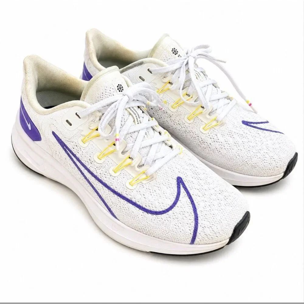 Nike Women’s Running Sneakers White Purple Mesh Athletic Shoes Size 8.5